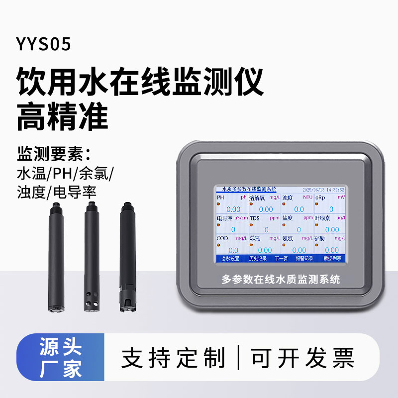 飲用水水質監測參數(水溫、ph、余氯、濁度、電導率)