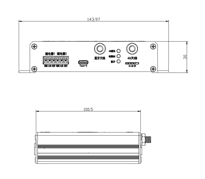 RTU遙測終端機產品尺寸